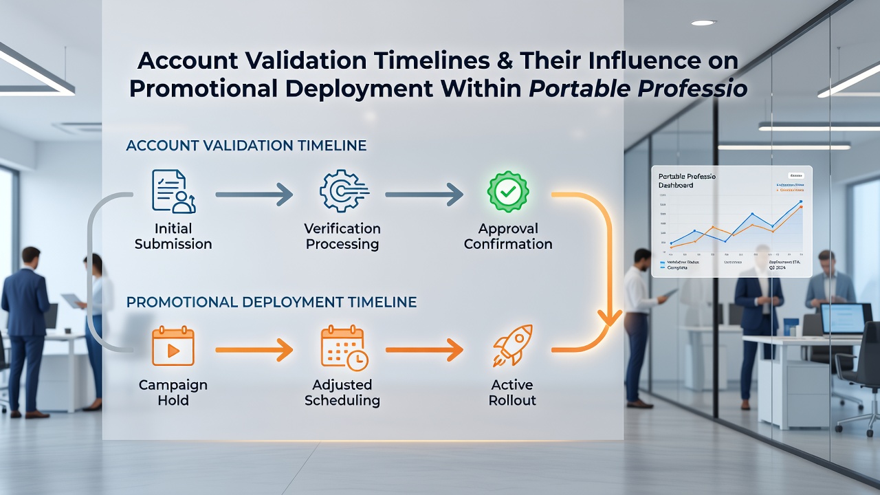 Flowchart illustrating how account validation timelines impact promotional bonus deployment in mobile professional sports betting apps