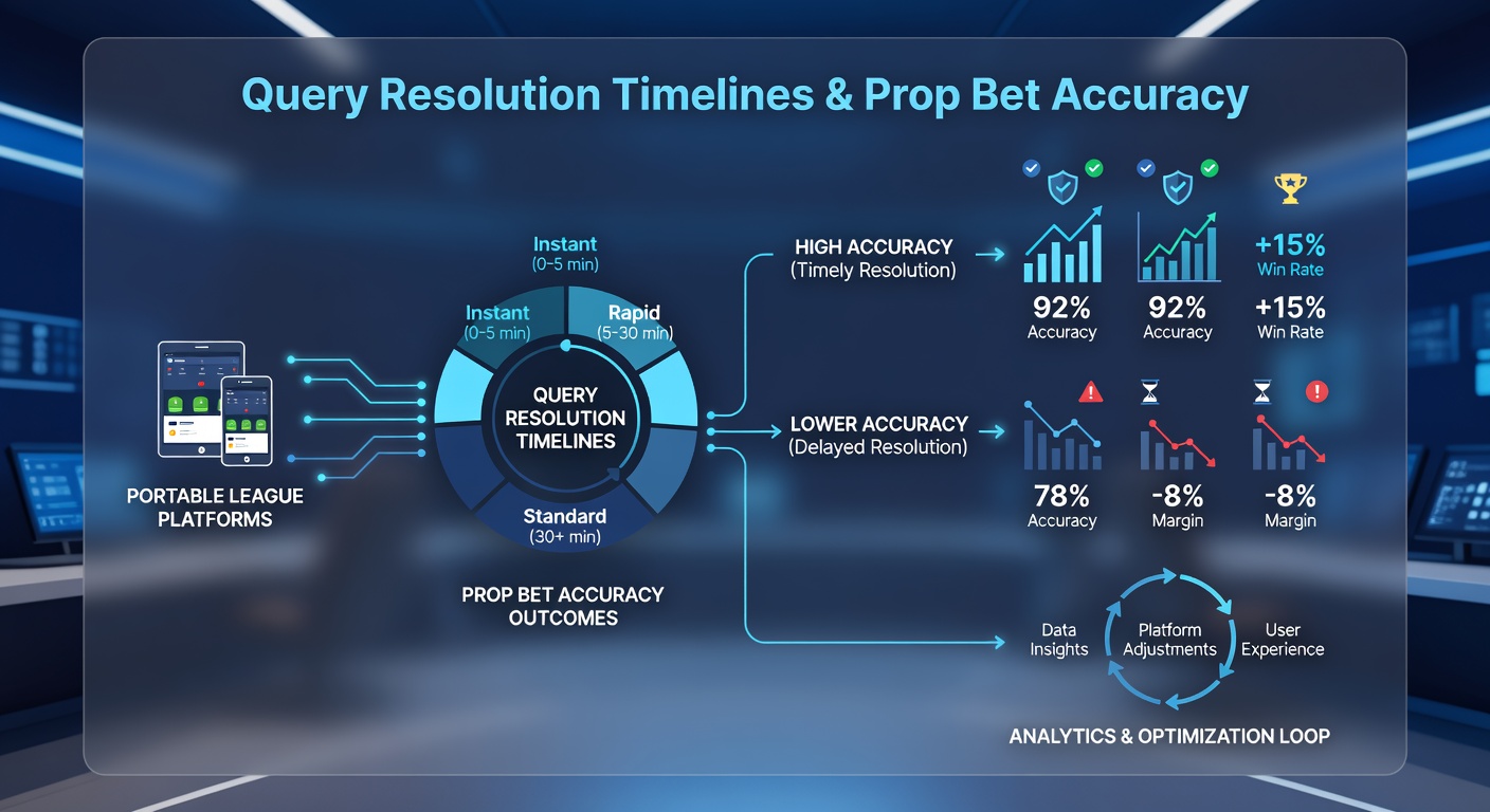 Support dashboard displaying query resolution metrics alongside prop bet settlement timelines