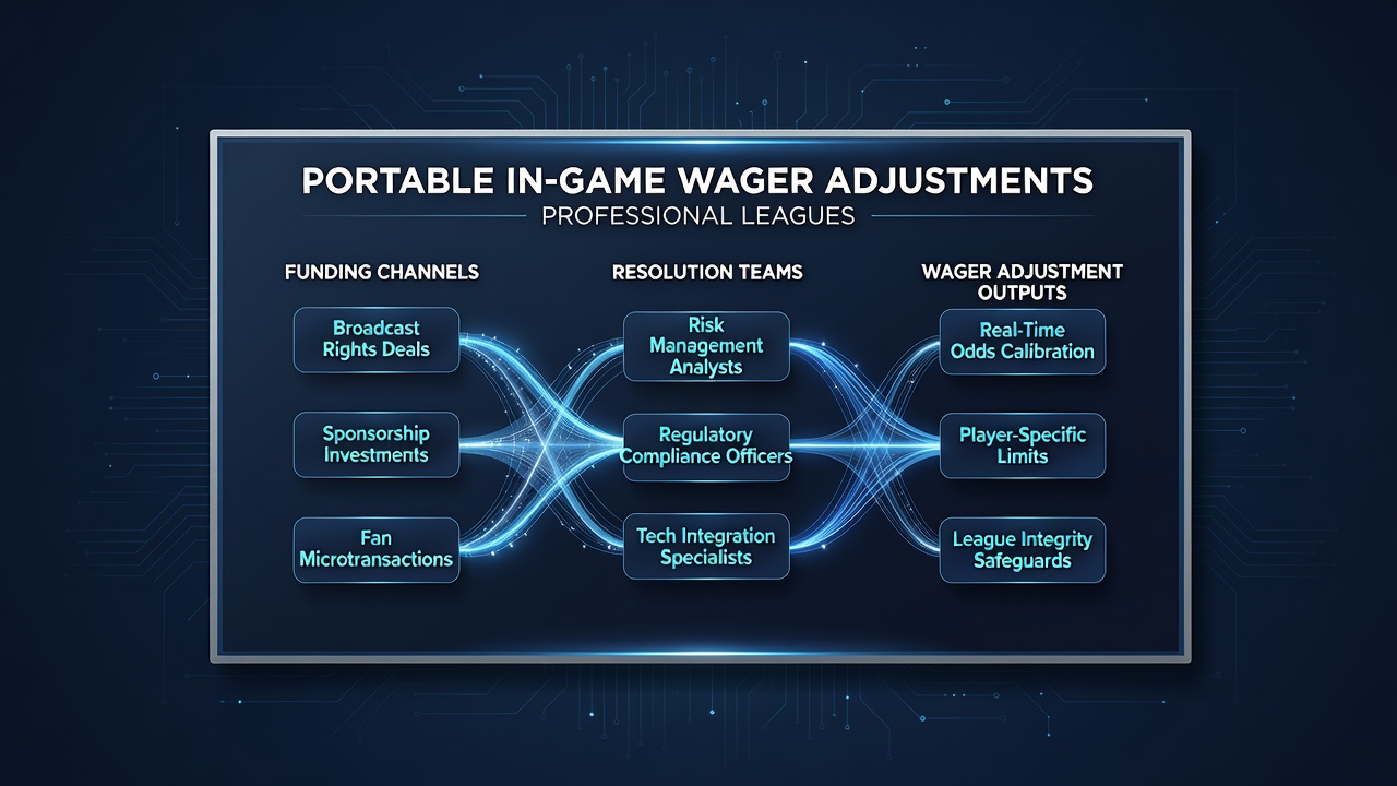 Diagram showing connections between payment processing systems and support networks in mobile betting platforms for professional sports