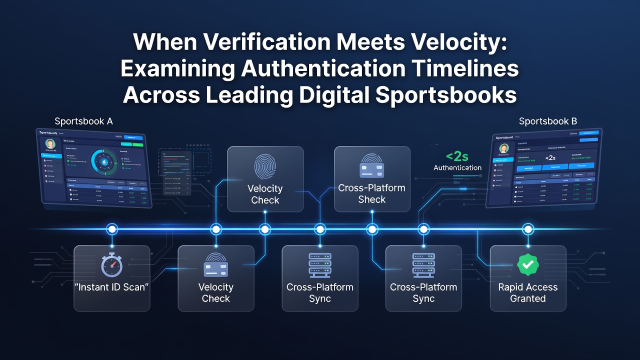 Digital interface showing authentication process on a sportsbook app with verification steps highlighted